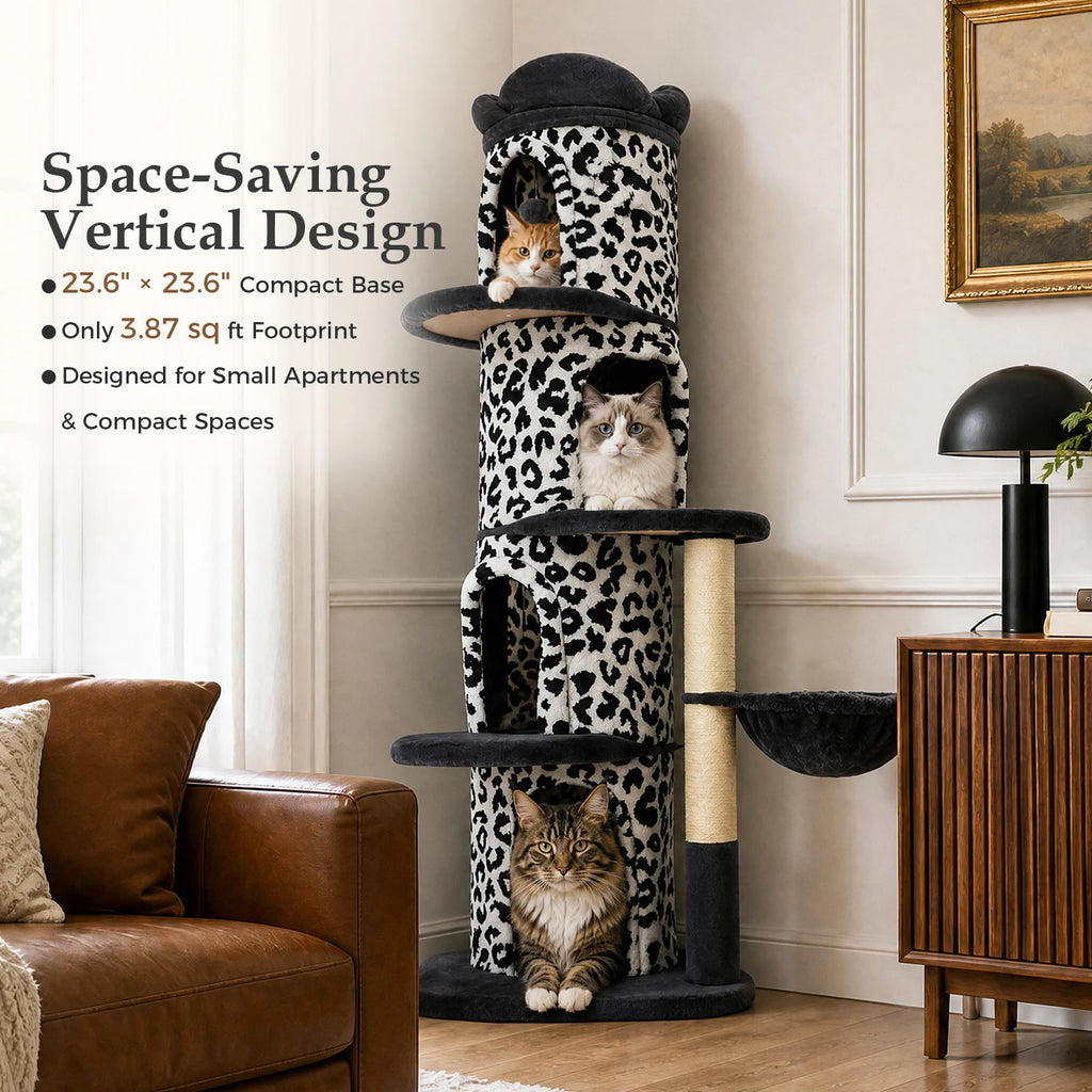 Four-Condos Tall Cat Tower