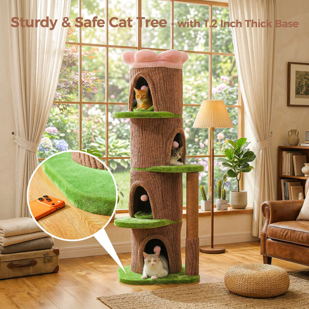 Four-Condos Tall Cat Tower