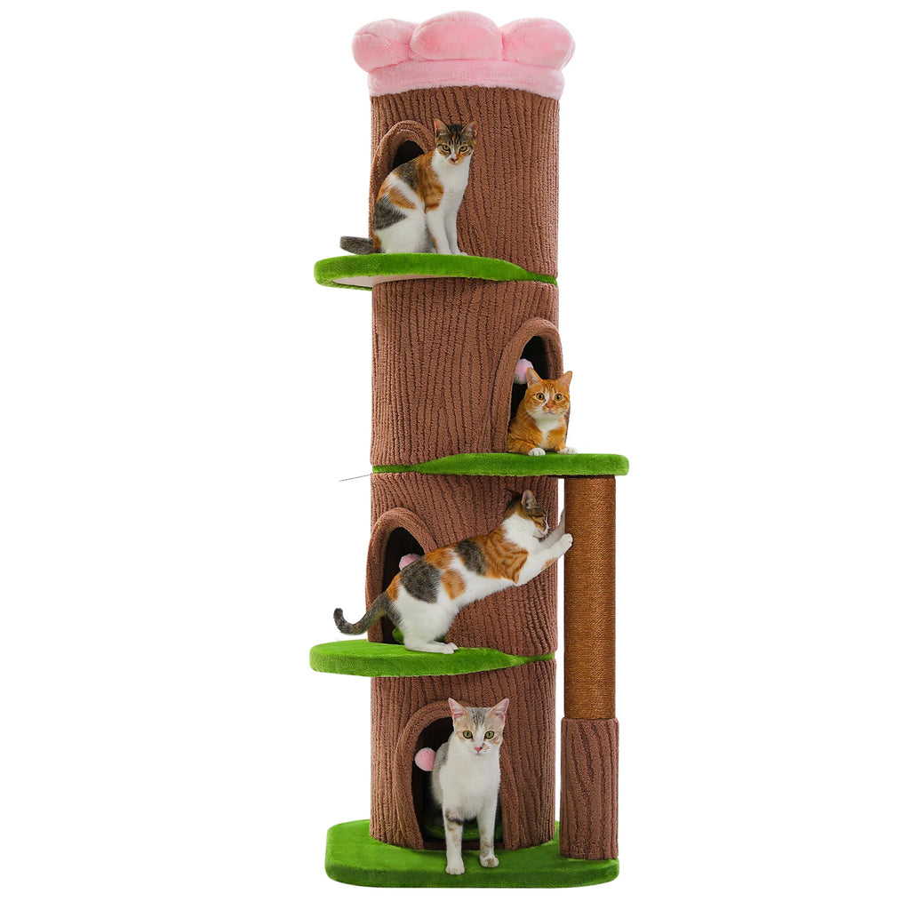 Four-Condos Tall Cat Tower