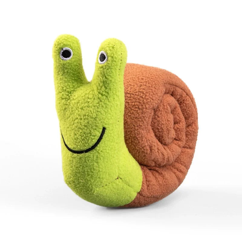 Snail-Shaped Plush Cat Toy