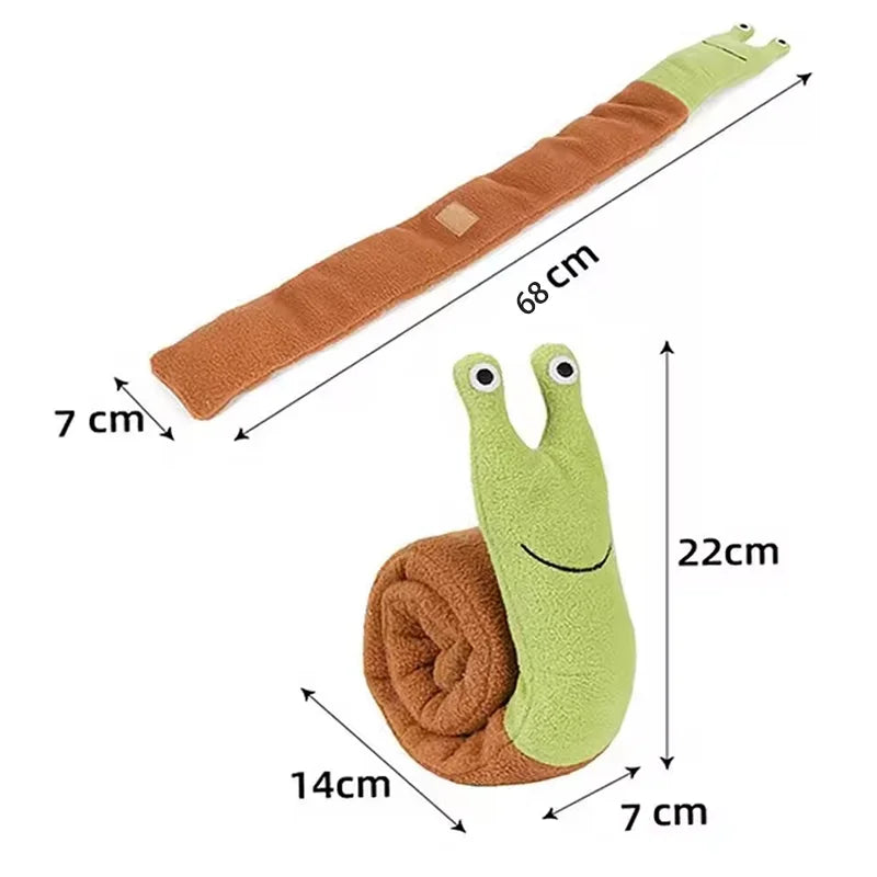 Snail-Shaped Plush Cat Toy