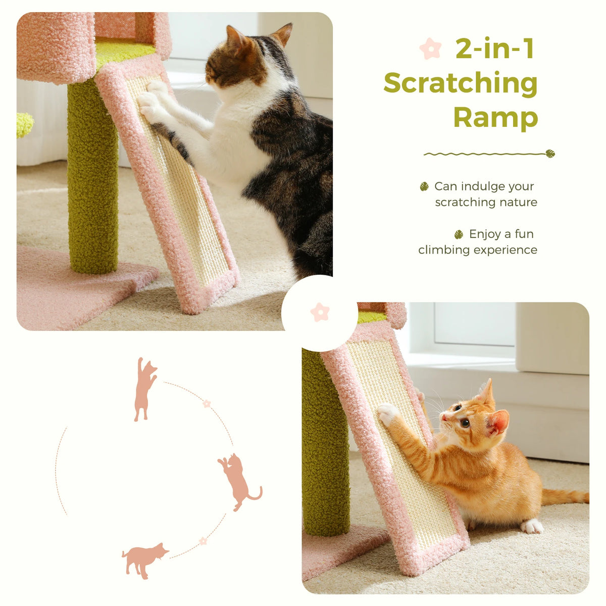 Flower Garden Cat Tree with Perches