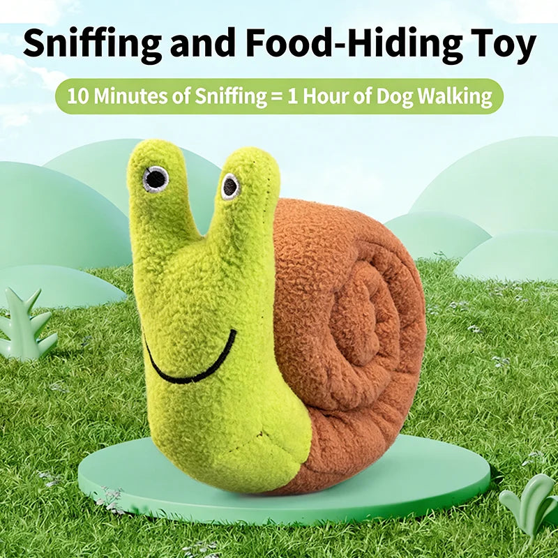 Snail-Shaped Plush Cat Toy