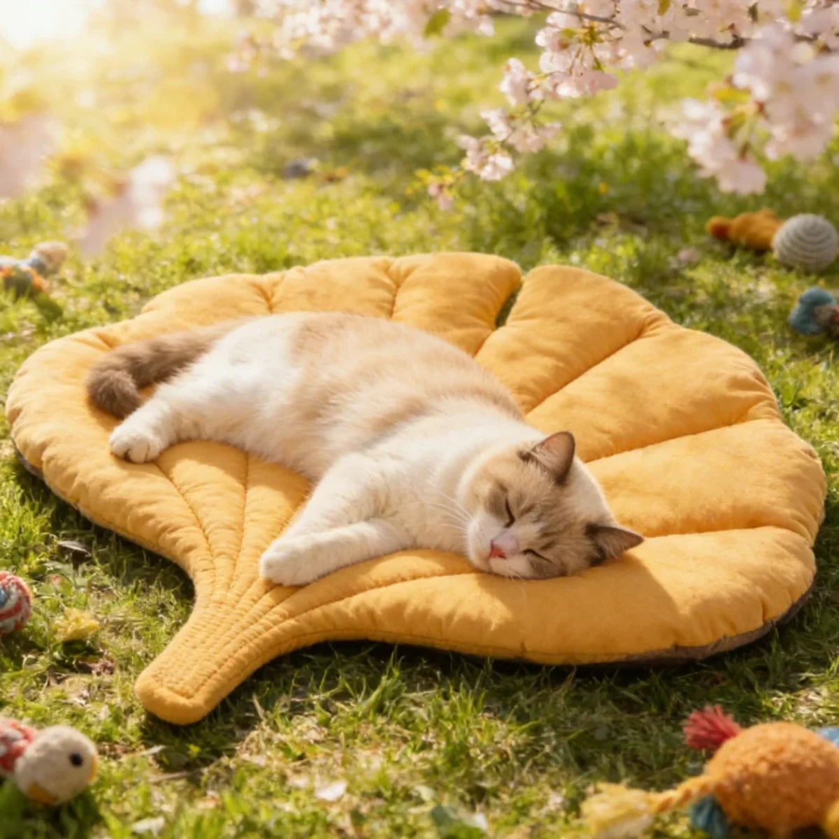 Leaf-Shaped Cat Lounge Mat