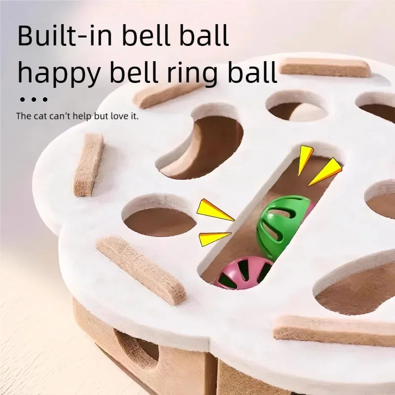 Round Felt Cat Treat Maze