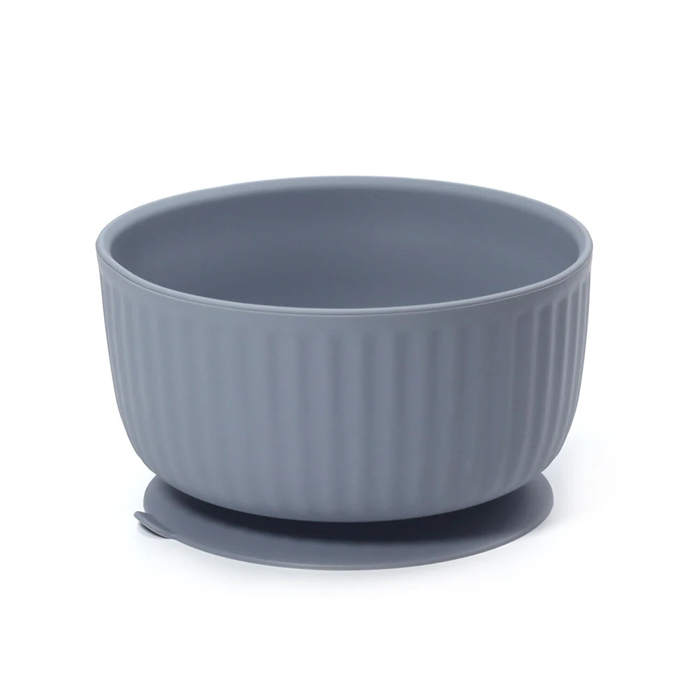 Striped Silicone Suction Cat Bowl