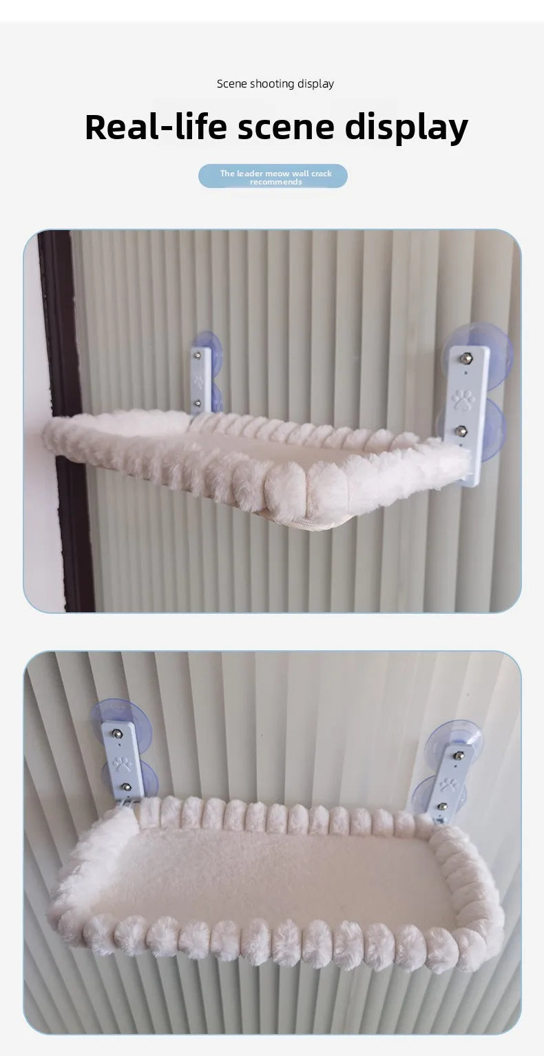 Window-Mounted Cat Hammock Perch
