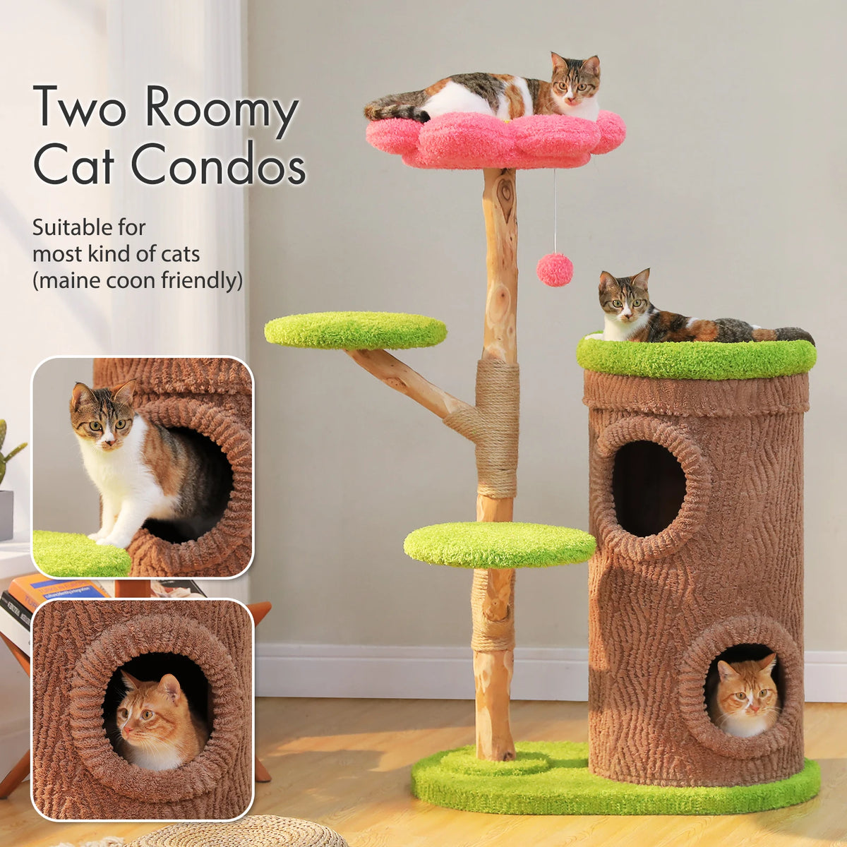 Four-Condos Tall Cat Tower
