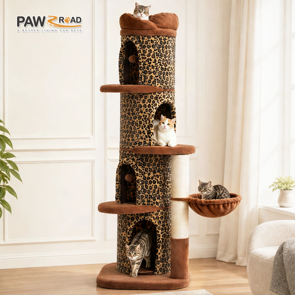 Four-Condos Tall Cat Tower