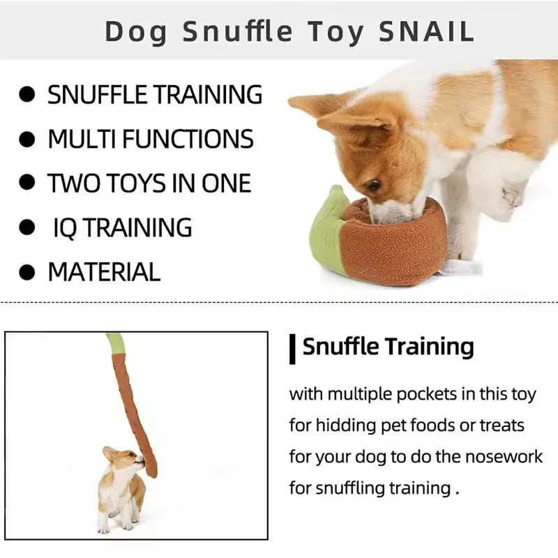 Snail-Shaped Plush Cat Toy
