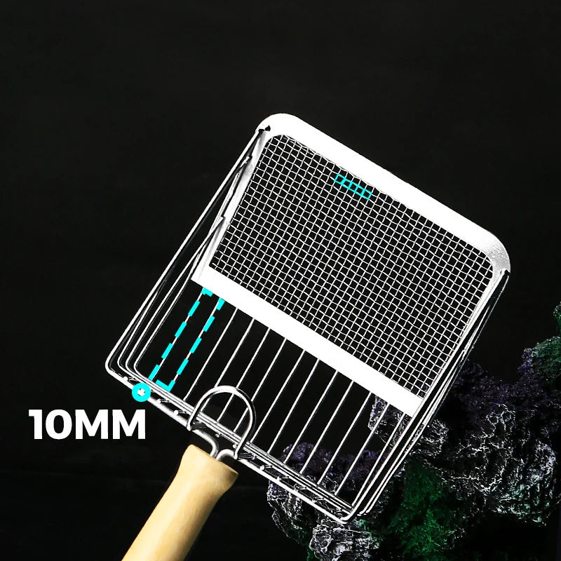 Wood-Handle Metal Cat Litter Scoop
