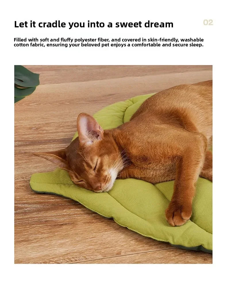 Leaf-Shaped Cat Lounge Mat