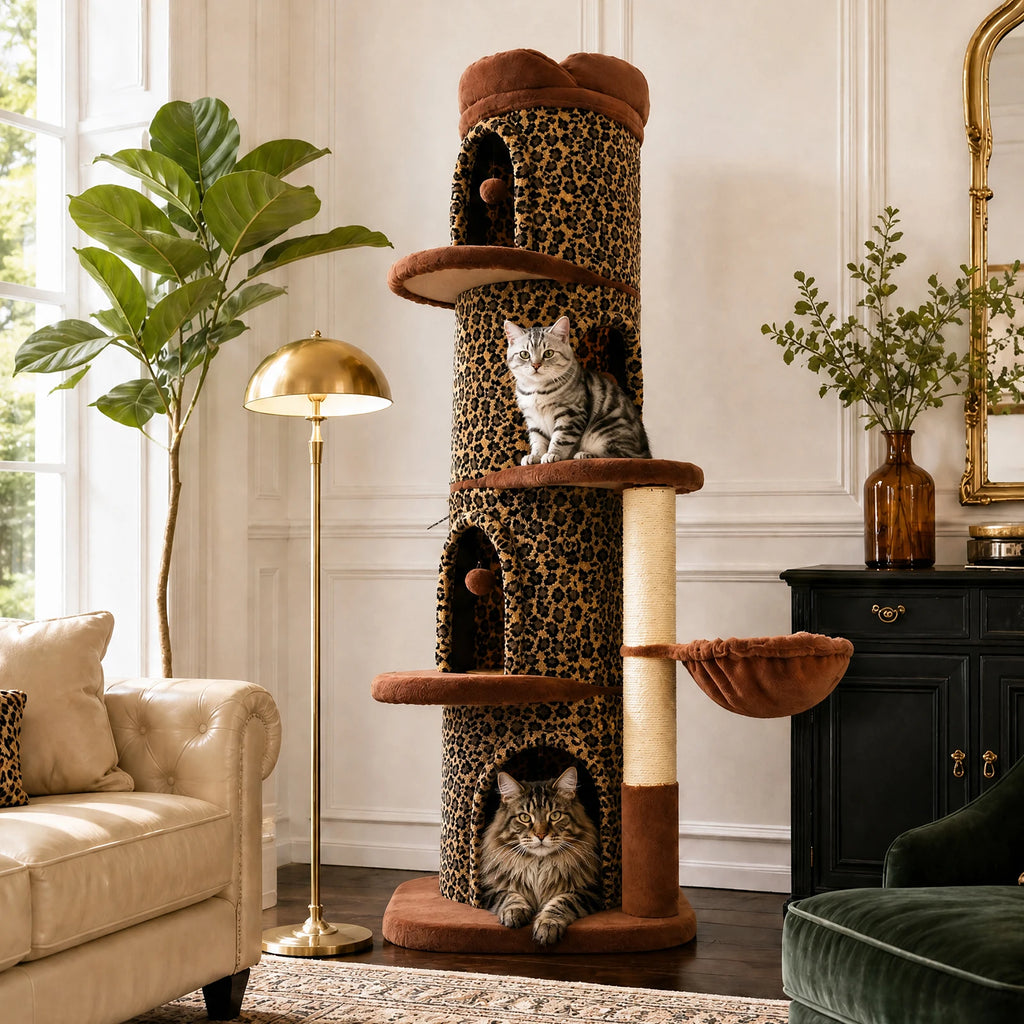 Four-Condos Tall Cat Tower