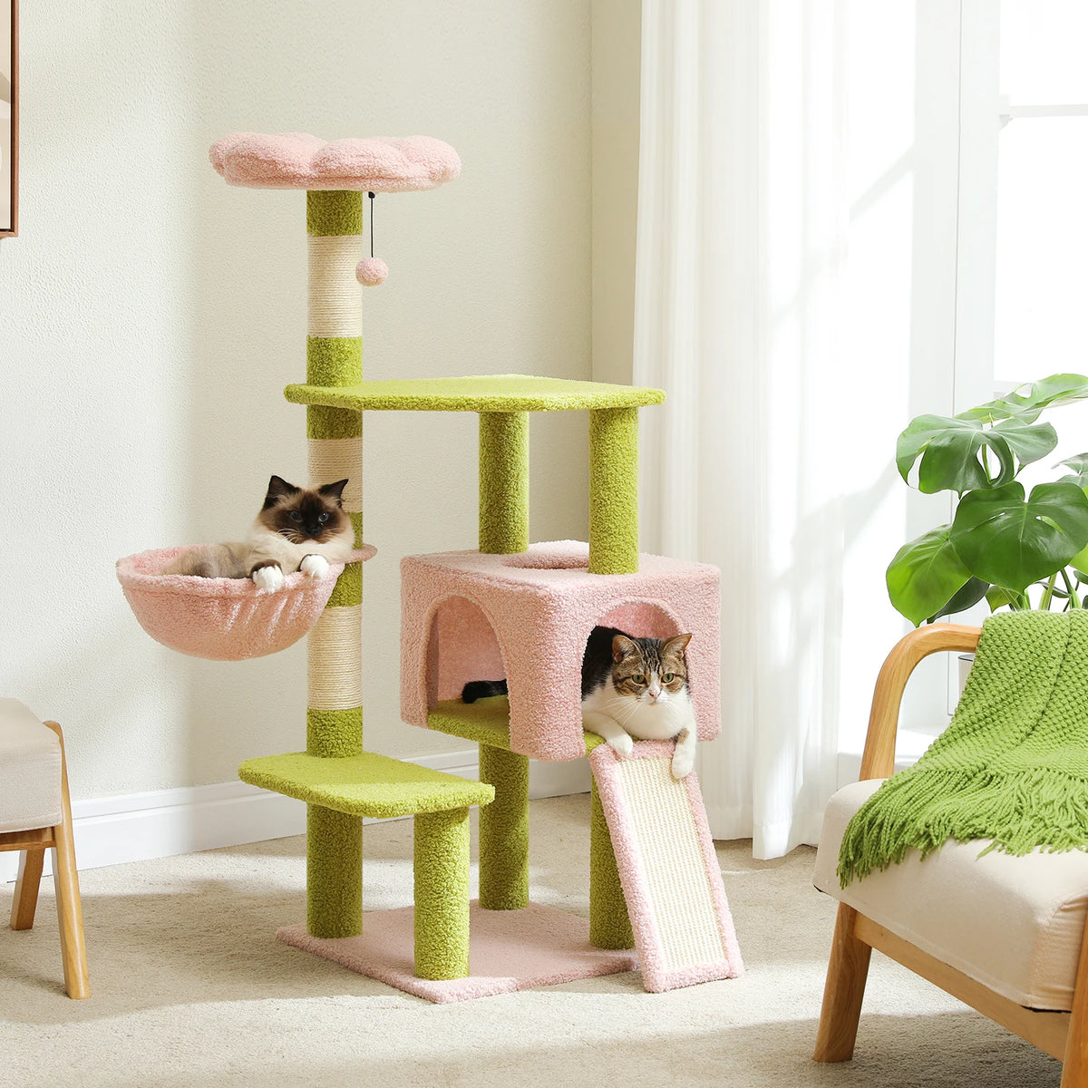 Flower Garden Cat Tree with Perches