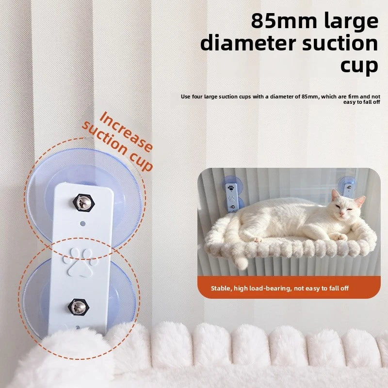 Window-Mounted Cat Hammock Perch