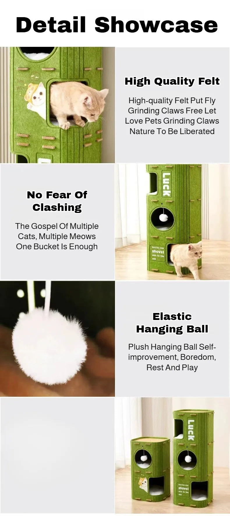 Multi-Level Enclosed Cat Nest Tower