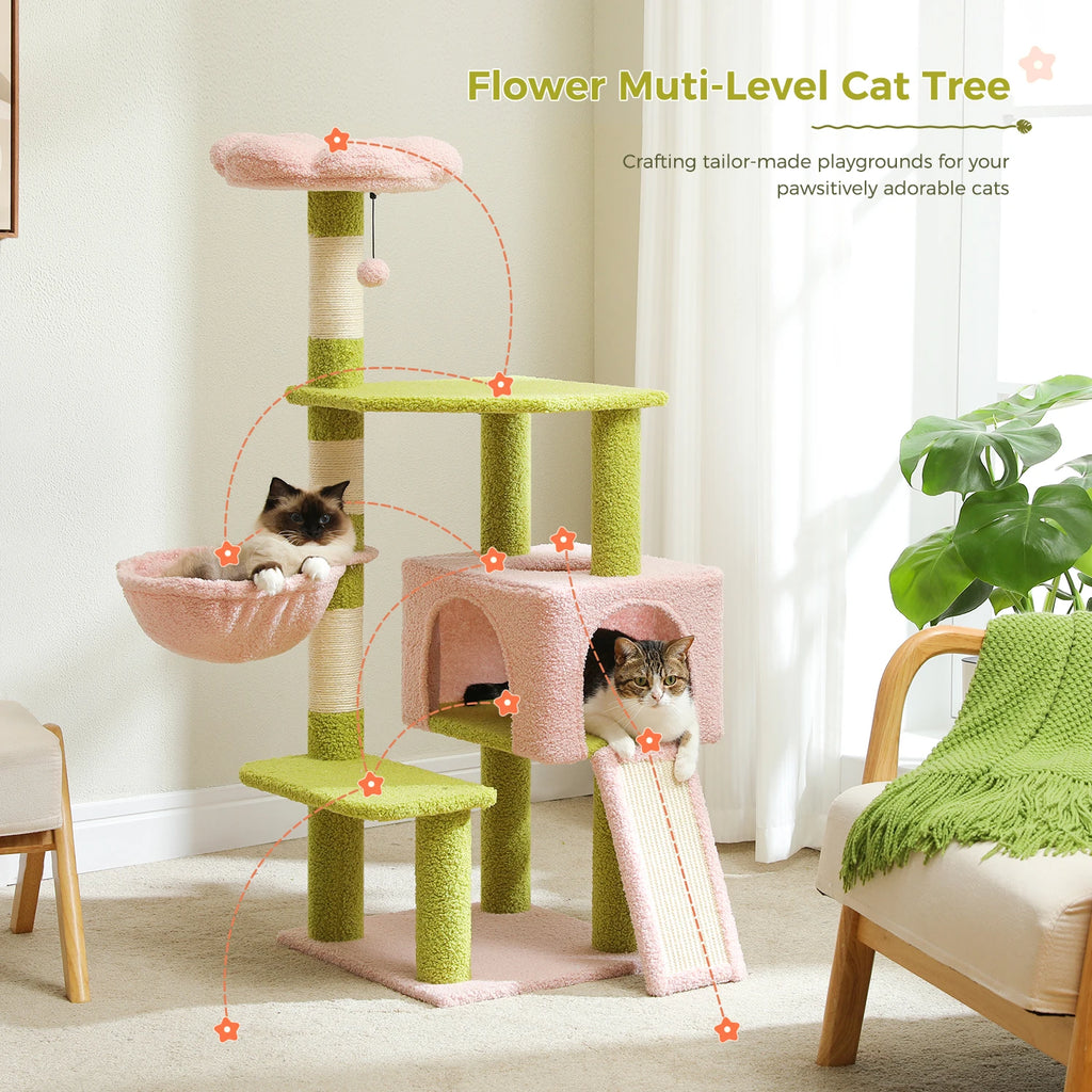 Flower Garden Cat Tree with Perches