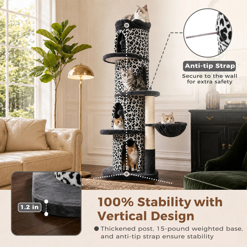 Four-Condos Tall Cat Tower