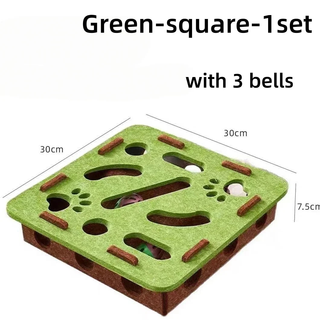 Felt Cat Treat Maze Puzzle Box