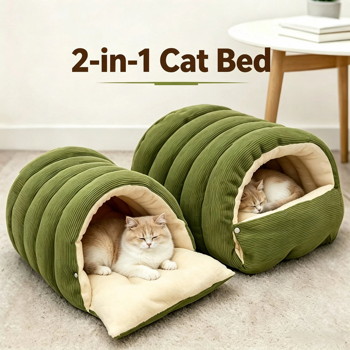 Foldable Enclosed Cat Bed