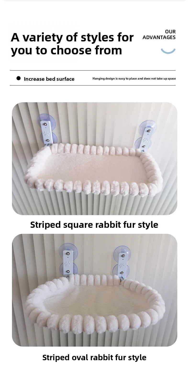 Window-Mounted Cat Hammock Perch