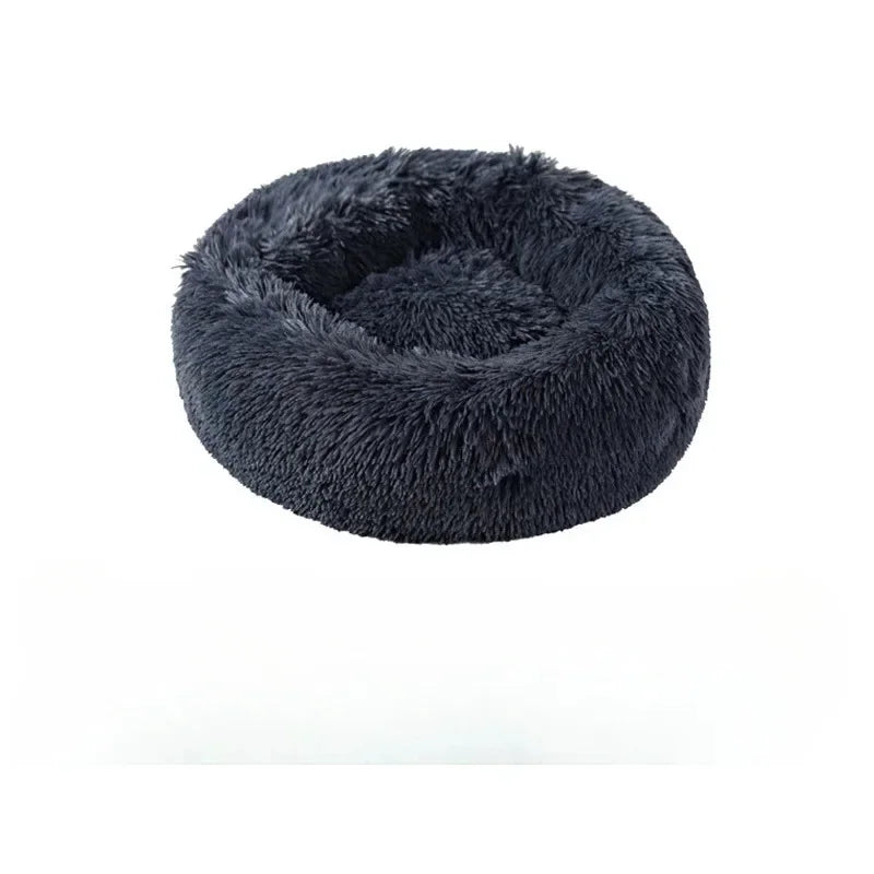 Round Plush Cat Bed