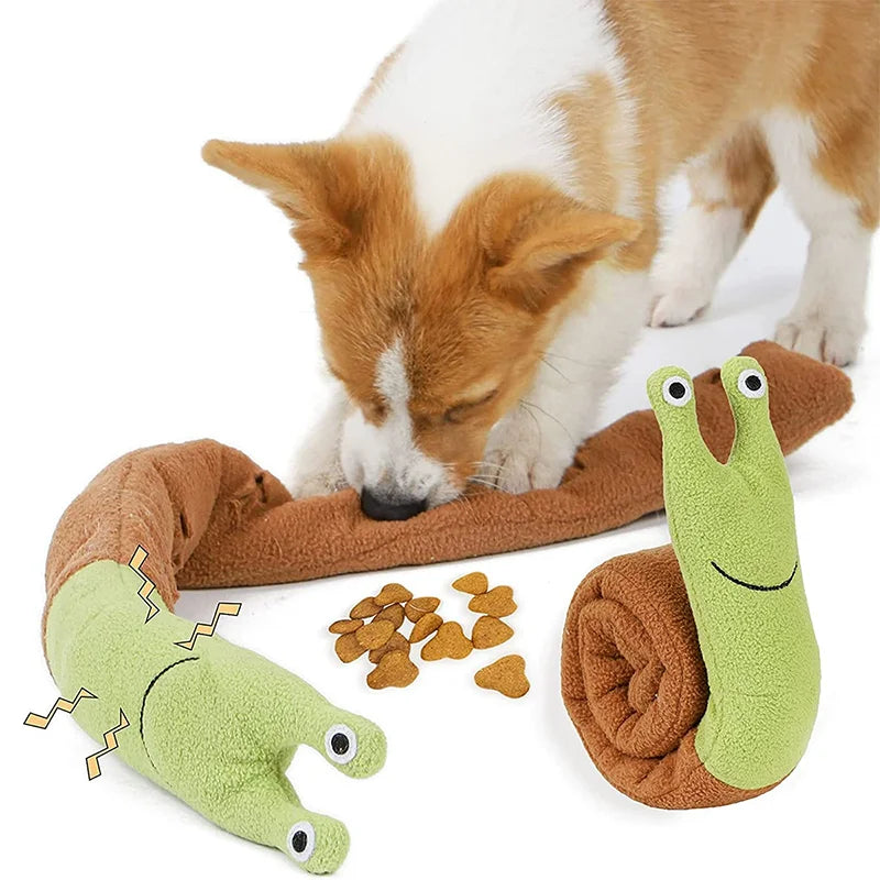 Snail-Shaped Plush Cat Toy