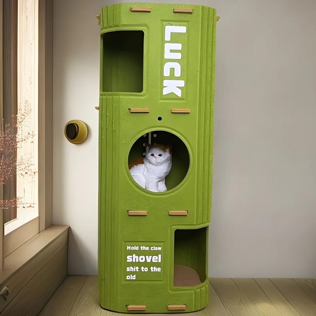 Multi-Level Enclosed Cat Nest Tower