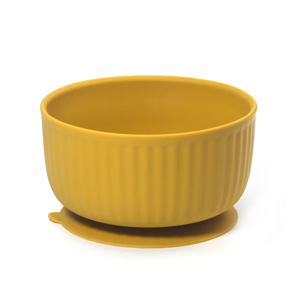 Striped Silicone Suction Cat Bowl