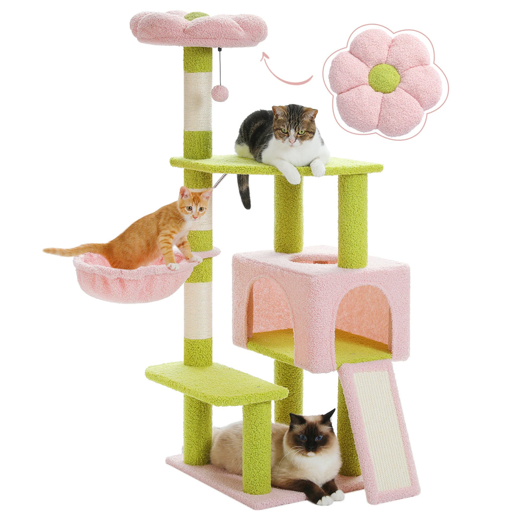 Flower Garden Cat Tree with Perches