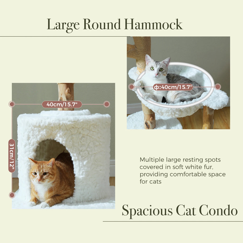 Multi-Level Cat Tree with Woven Basket Bed