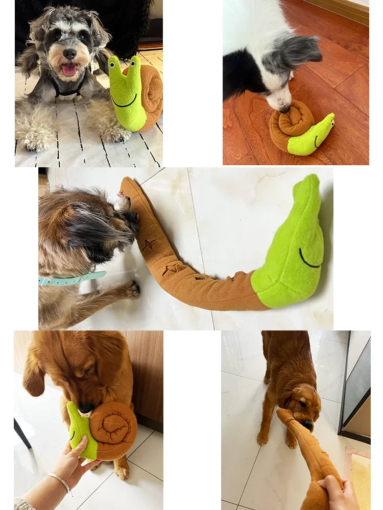 Snail-Shaped Plush Cat Toy