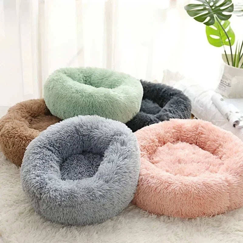 Round Plush Cat Bed