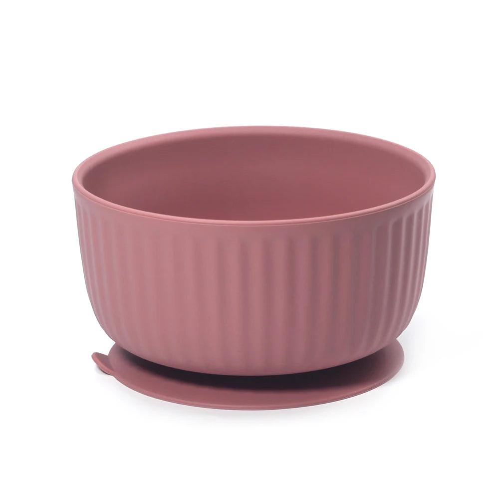 Striped Silicone Suction Cat Bowl