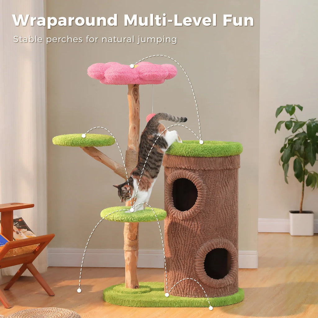 Four-Condos Tall Cat Tower