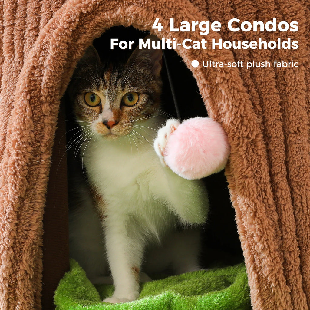 Four-Condos Tall Cat Tower