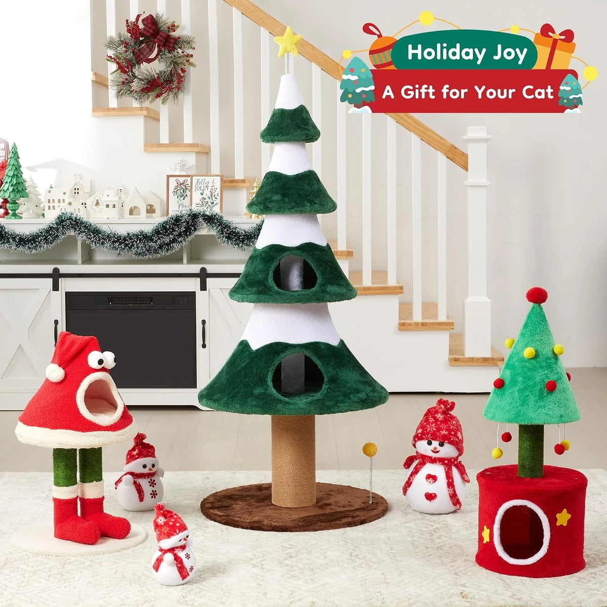 Evergreen Holiday Cat Tree