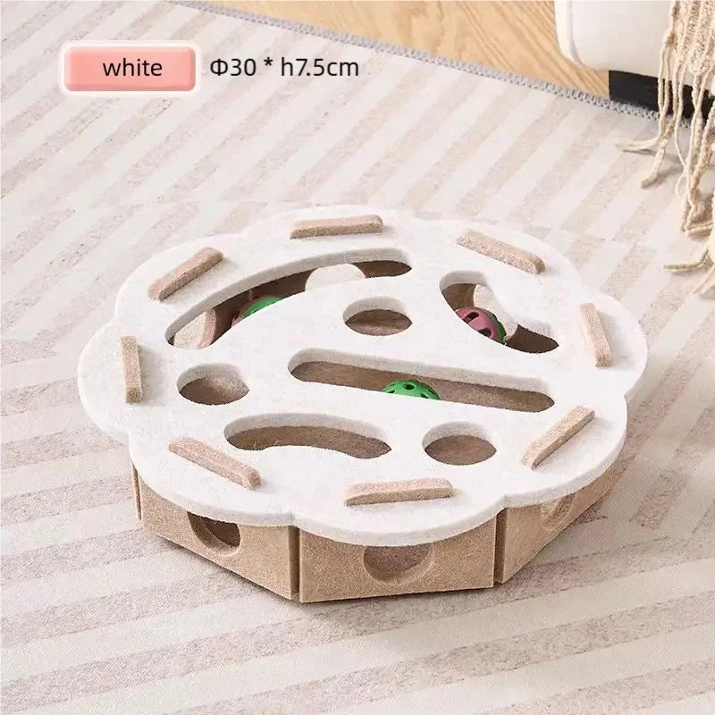 Round Felt Cat Treat Maze