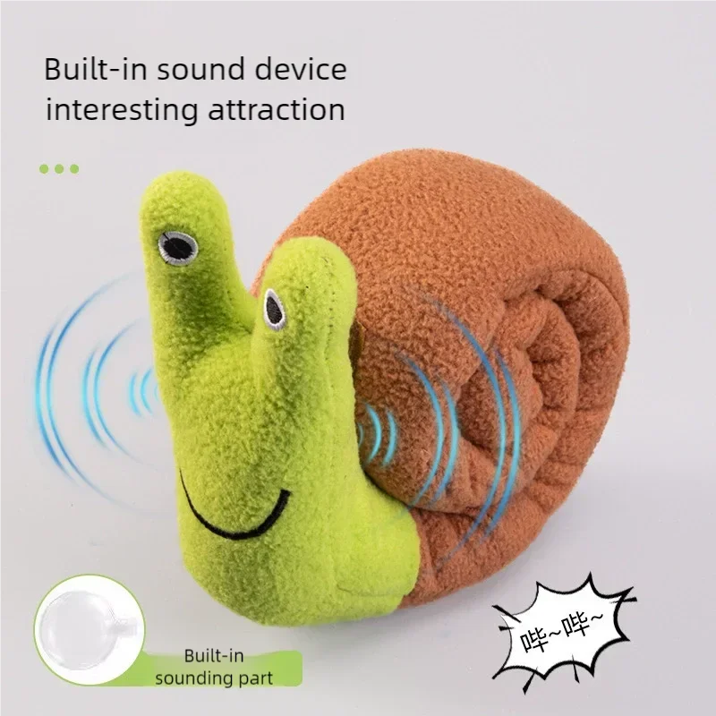 Snail-Shaped Plush Cat Toy