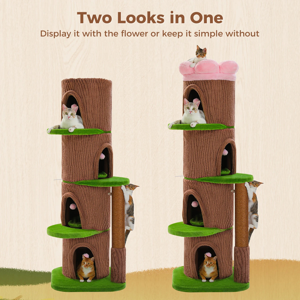 Four-Condos Tall Cat Tower