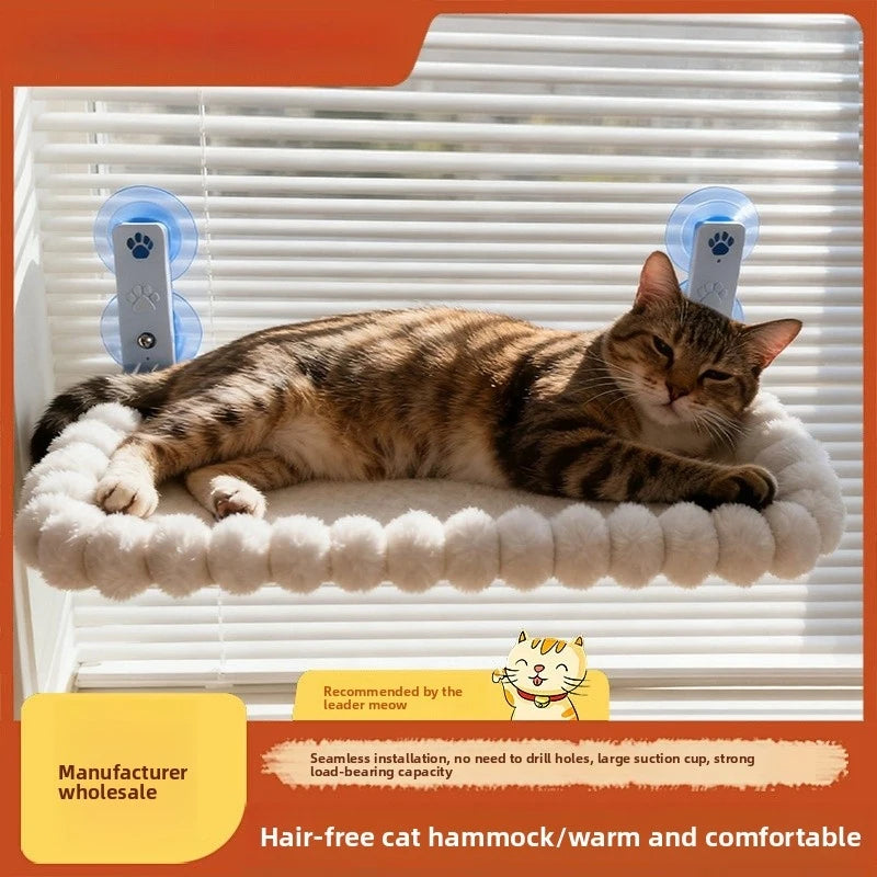 Window-Mounted Cat Hammock Perch