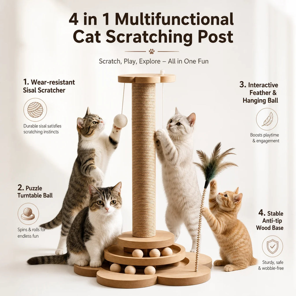 Sisal Cat Scratcher and Climbing Frame