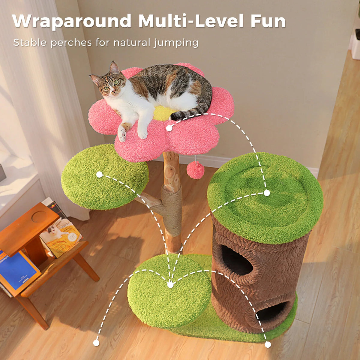 Four-Condos Tall Cat Tower