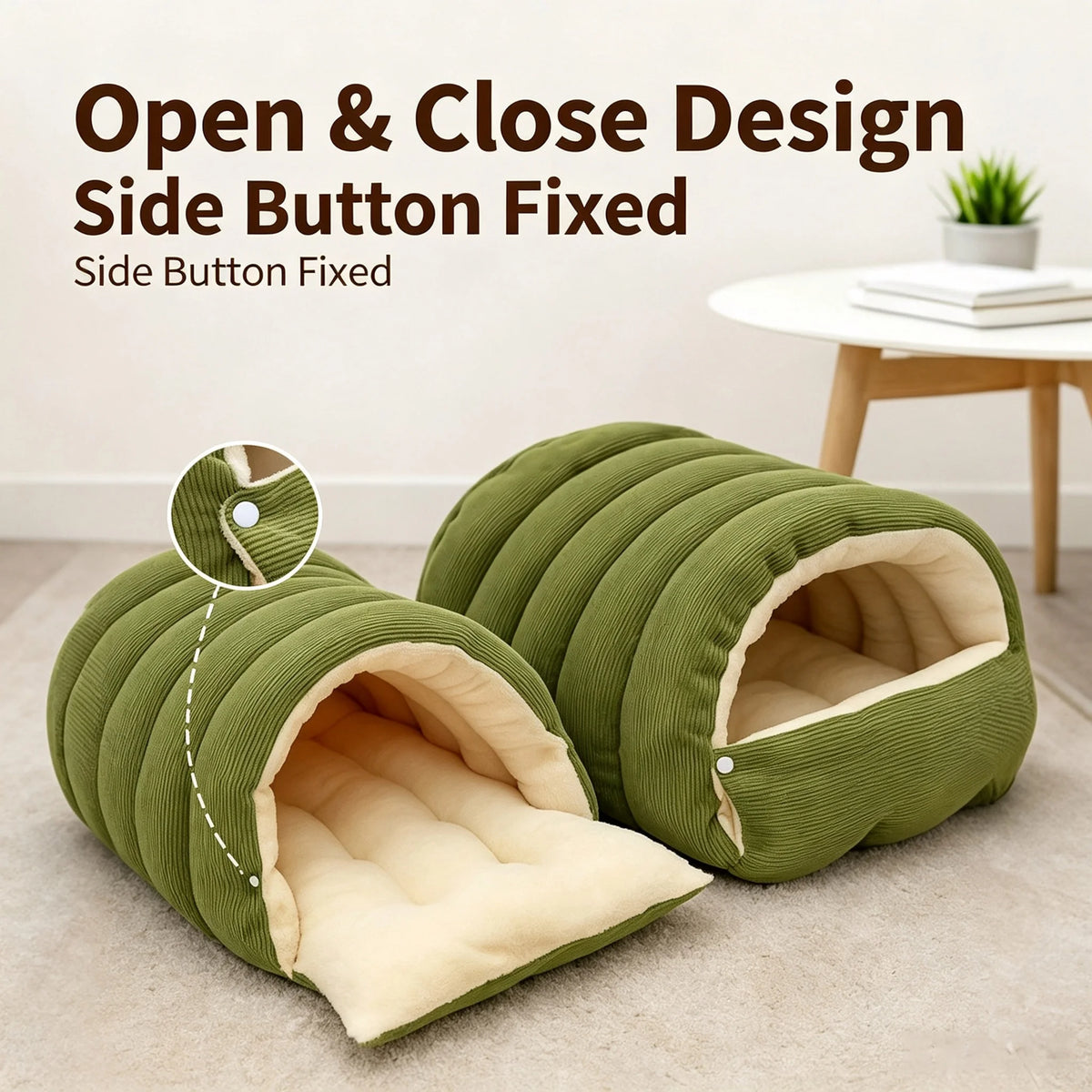 Foldable Enclosed Cat Bed