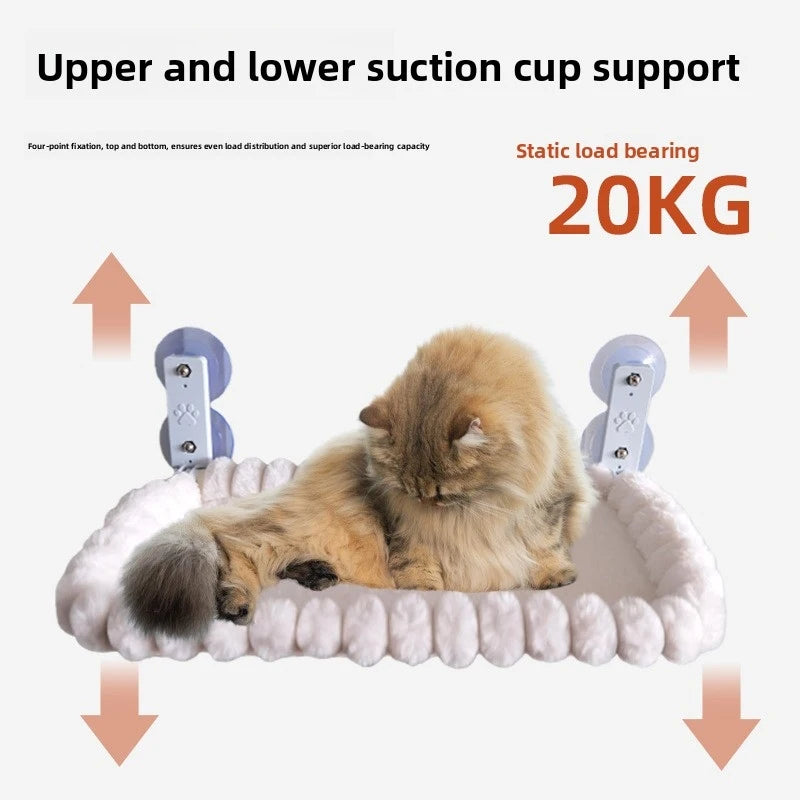 Window-Mounted Cat Hammock Perch