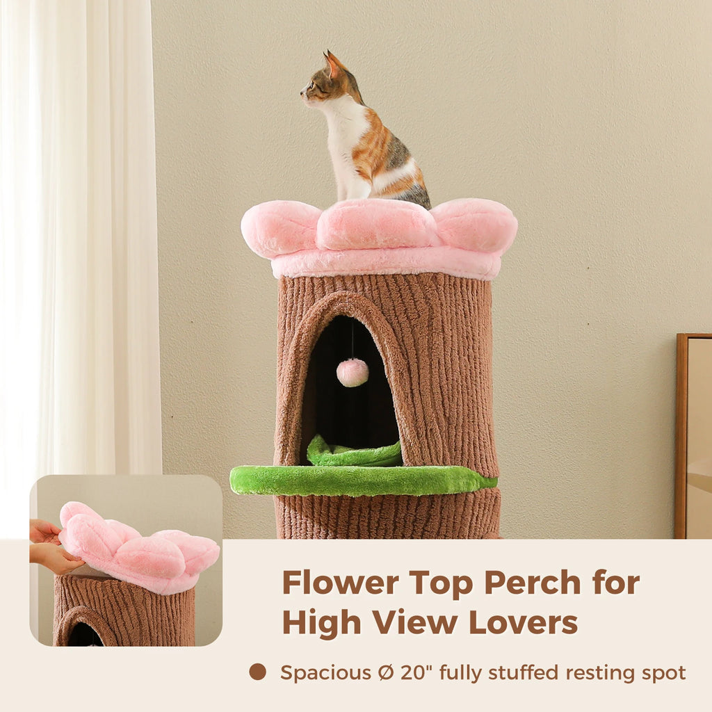 Four-Condos Tall Cat Tower