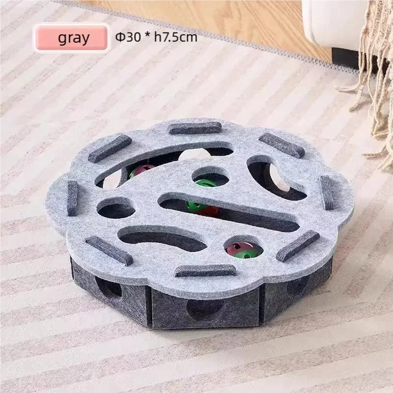 Round Felt Cat Treat Maze