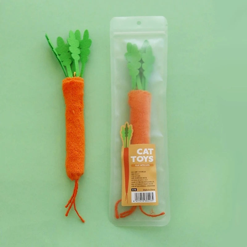 Three-Piece Vegetable Cat Toy Set