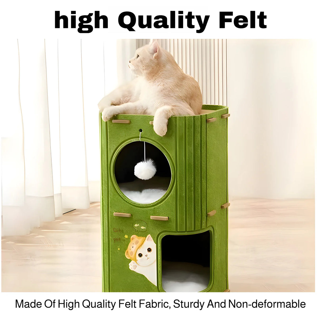 Multi-Level Enclosed Cat Nest Tower