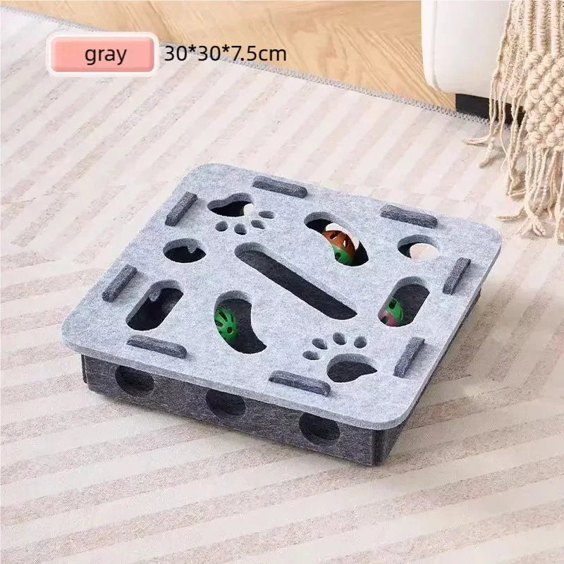 Round Felt Cat Treat Maze